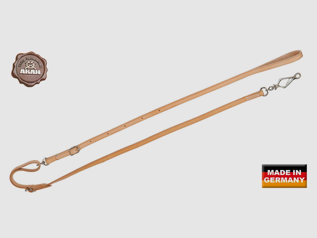 AKAH Umhängeleine aus Fahlleder 14 mm breit