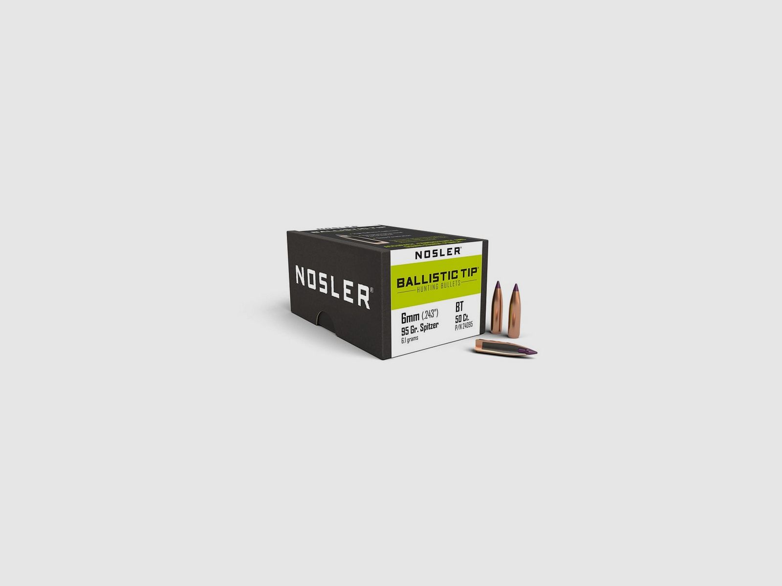 NOSLER GESCHOSSE .243" 95GR BALLISTIC TIP SP 50ST., Bild 2 von 2
