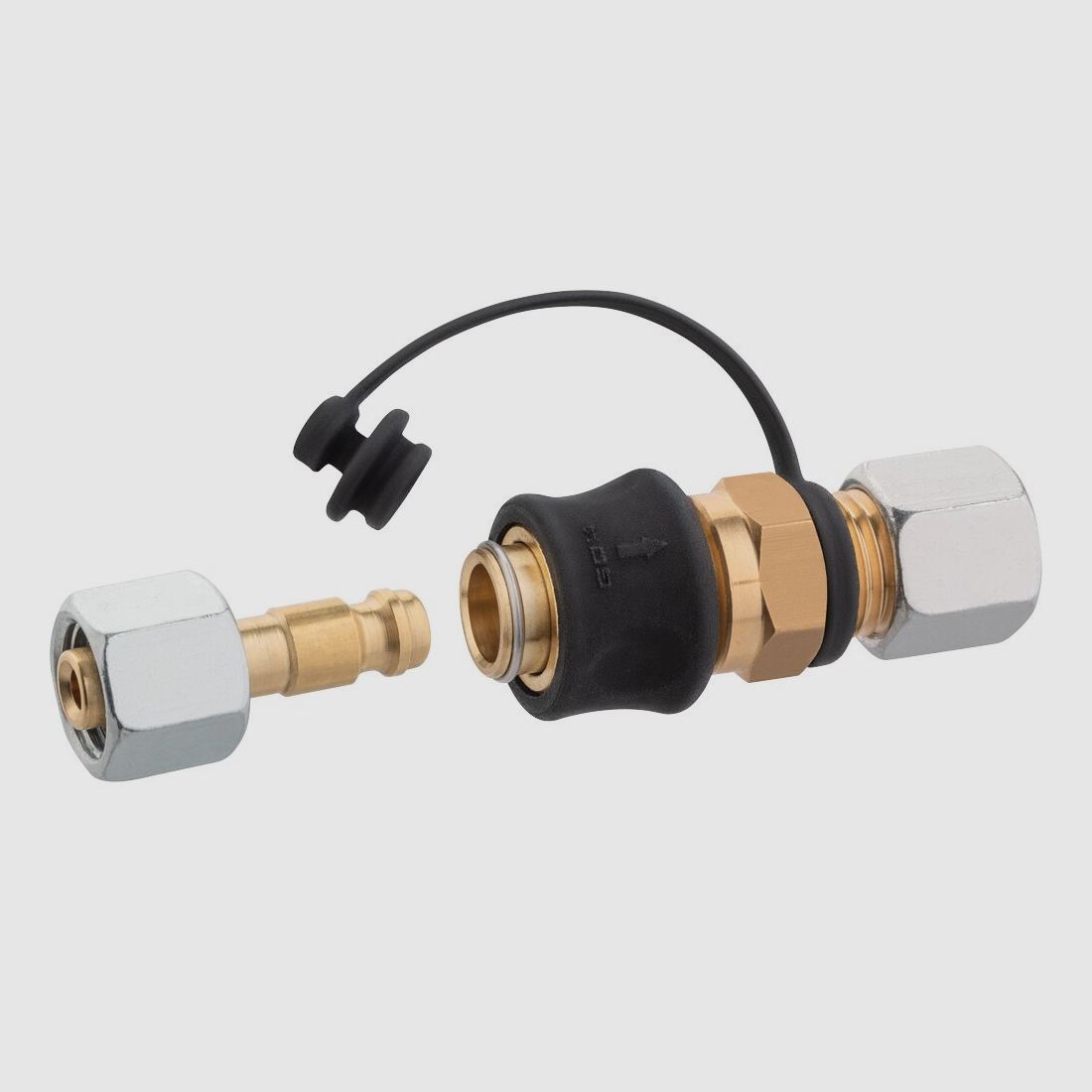 Steckkupplung Set Typ SKU-QR, G 1/4 LH-KN x SKU und STN x G1/4LH-ÜM 90°, Bild 5 von 6