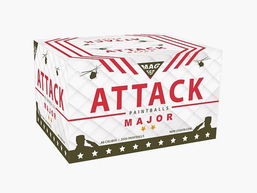 New Legion Attack Major Magfed Paintballs 2000er Karton
