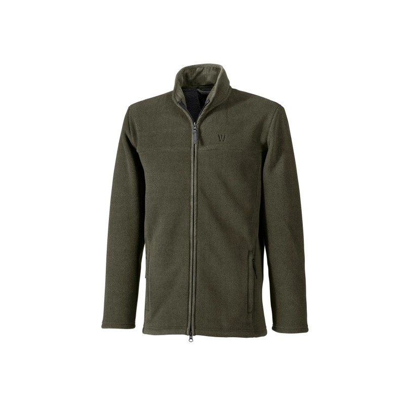 Gilet cardigan en polaire pour homme Waidmanns Bruno Olive