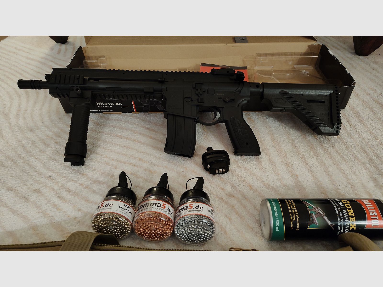 Heckler&Koch HK416 A5 CO2 Kal. 4,5 mm Stahl BB inklusive Zubehör