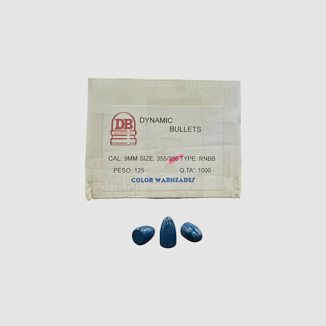 DYNAMIC BULLETS – balles 9MM | Taille 355/356 | Type RNBB | 125gr | 1000pz, image 3 sur 3