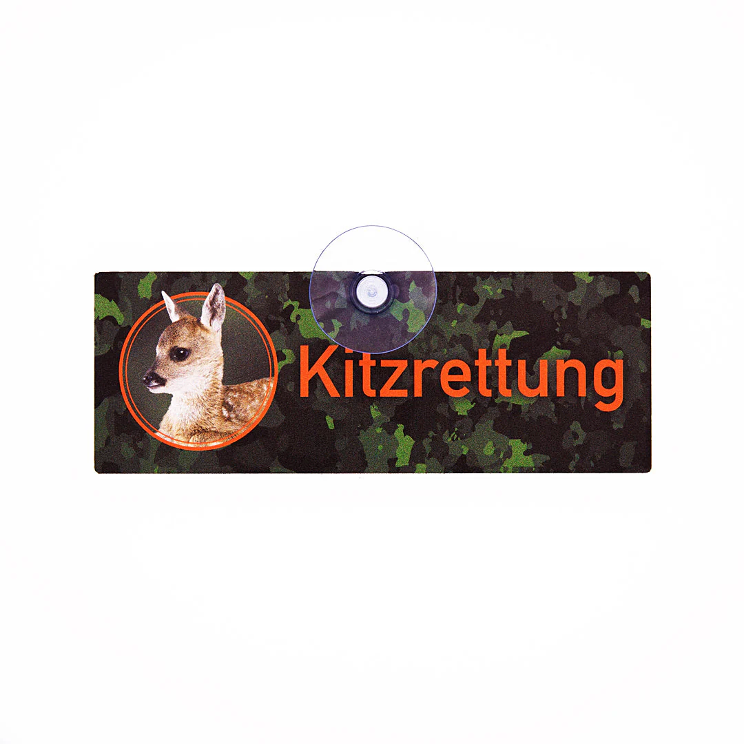Car sign with suction cup - "Fawn Rescue" III