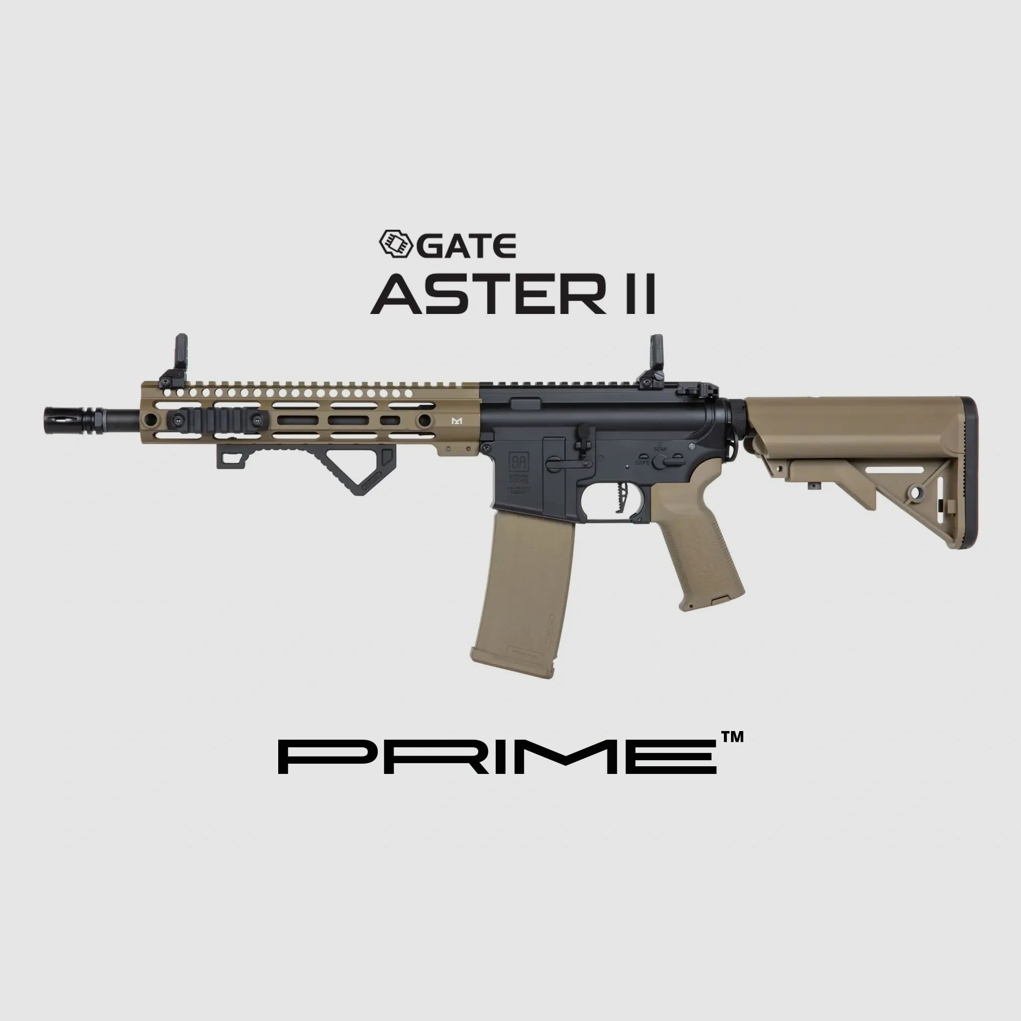 SA-P20 PRIME S-AEG mit ASTERII Bluetooth E.T.U, Dark Matter 27K Brushless Motor und Speedgears (TAN)