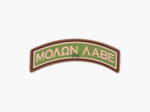 JTG Molon Labe Tab Rubber Patch-Grn
