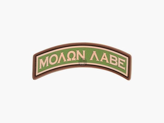 JTG Molon Labe Tab Rubber Patch-Grn