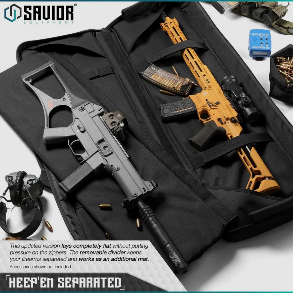 Savior - Torba Double Rifle Bag - American Classic - 51" - Czarna - RB-5112DG-V1-BK, zdjęcie 3 z 6