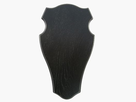 Trofeeschildjes met vak van grenenhout, verpakking van 5 (donker, rond)