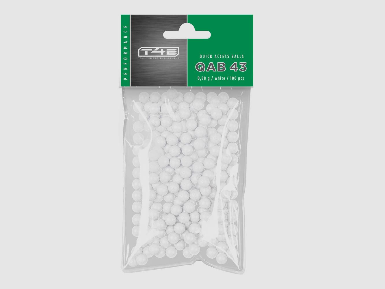 T4E Performance QAB43 Polymerkugeln 100 Schuss Kaliber .43