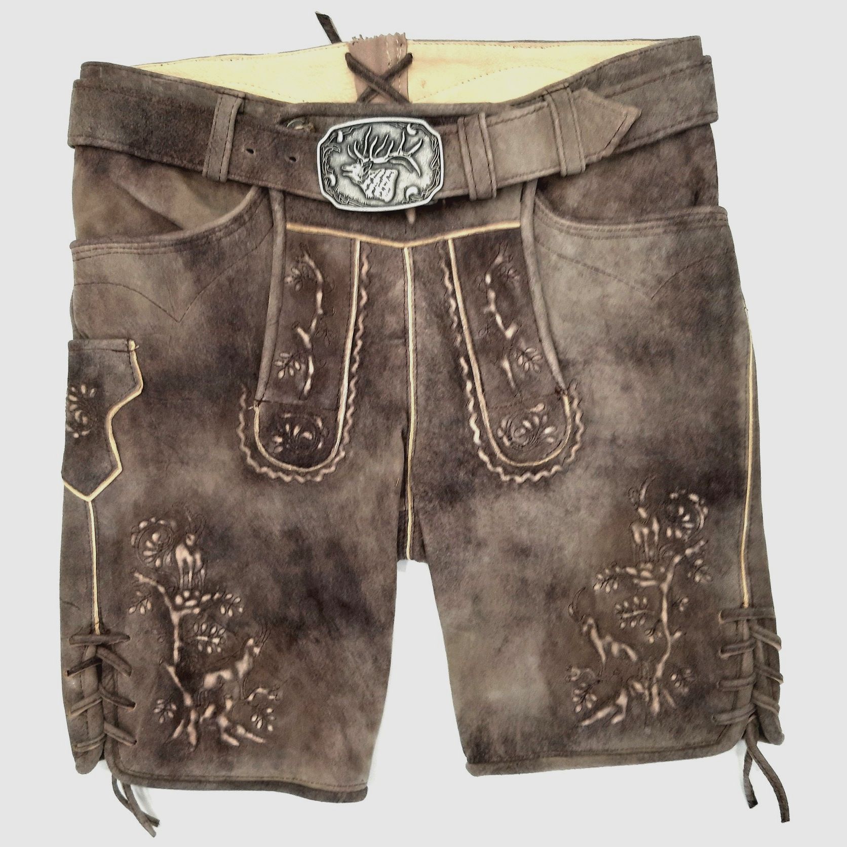 Spieth & Wensky Petersberg stahl Lederhose kurz