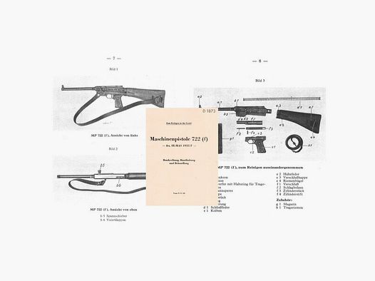 Nachdruck der dienstvorschrift französiche Beute-Maschienpistole MAS MP 722 (f)