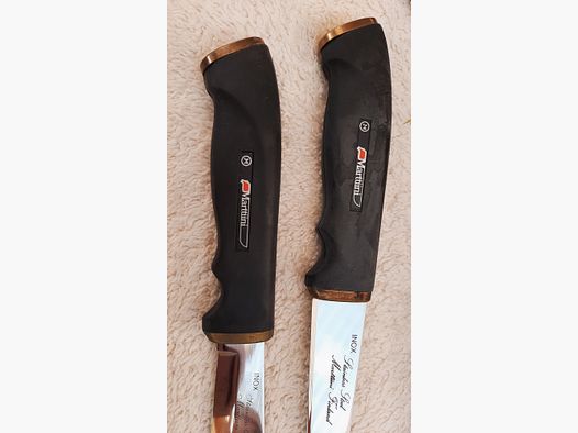 Klassisches Martini Messerset - Jagdmesser plus Filetiermesser INOX - komplett ausgerüstet.