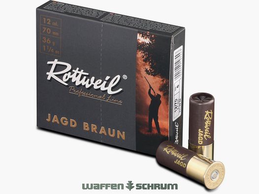 Caza Rottweil plástico marrón 12/70 3,5 mm - 36 g