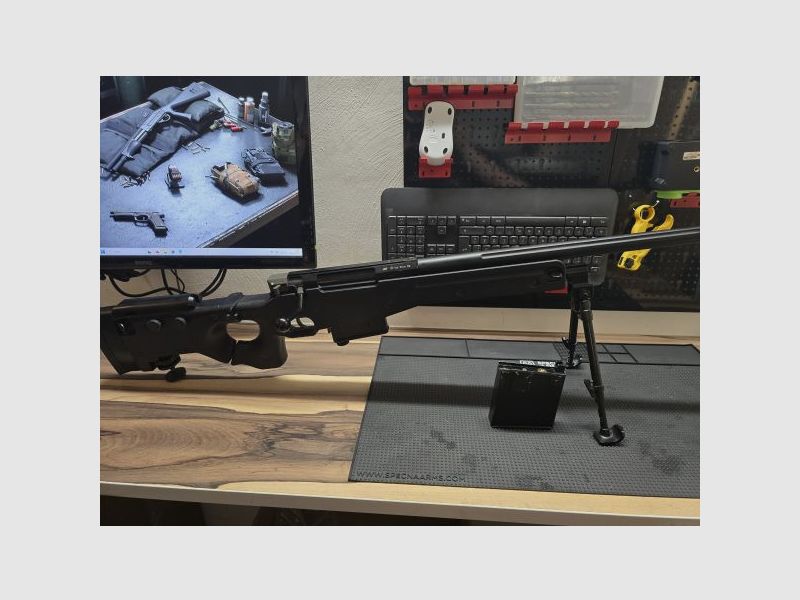 ASG Accuracy International AW .338 Gas-Repertiergewehr + Magazin 6mm BB Airsoft