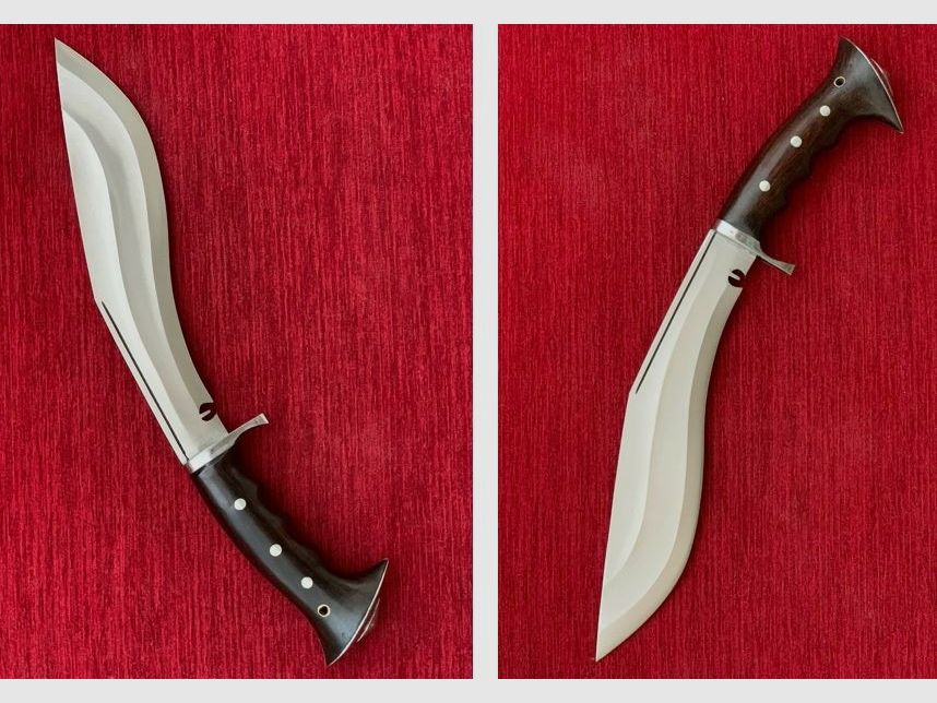 Gurkha – Coltello Khukuri con manico in legno di rosa