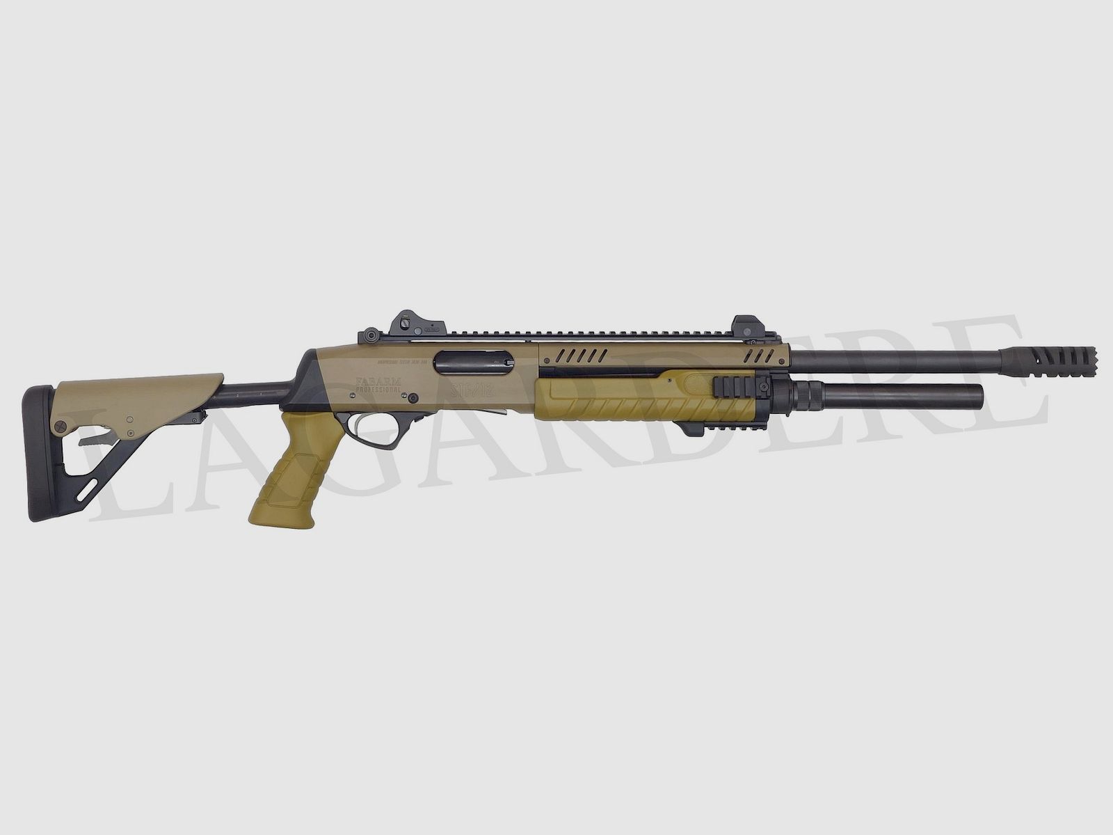 FABARM STF 12 COMPACT 18" TAN RETR. (MILITÄRISCHE GLATTLaufflinte)