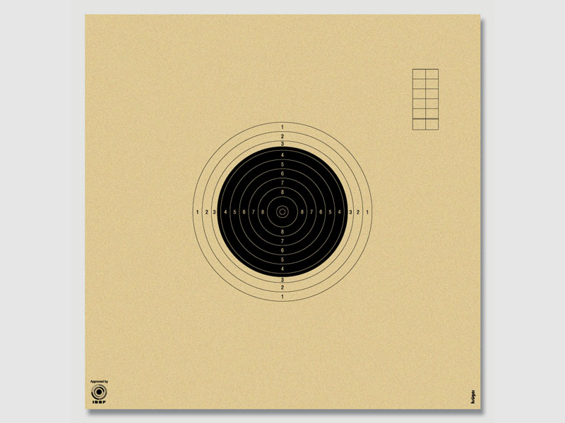 BDS-50m-Scheibe Nr.3 gem. BDS-Sporthandbuch 34 x 34 cm 50STK.