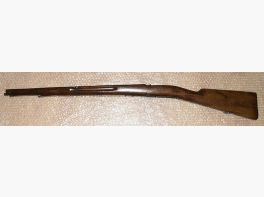 Stock rifle, rifle stock, fittings stamped with crown