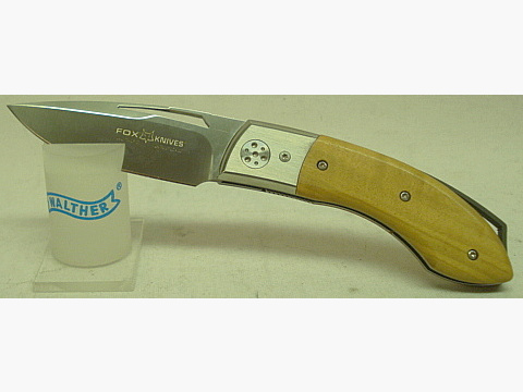 Fox Einhandmesser - N690-Stahl, Lederetui