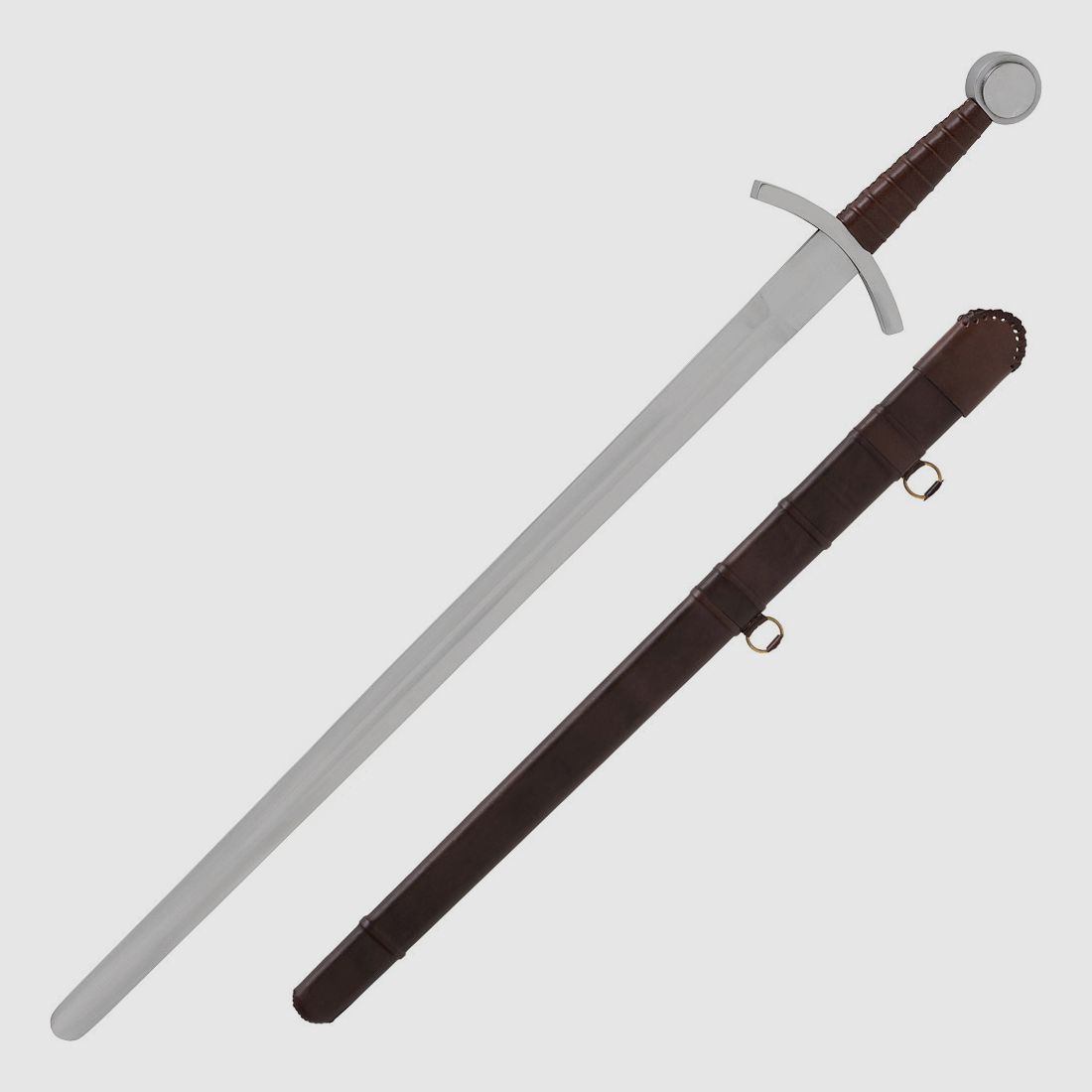 Target pommel sword with scabbard