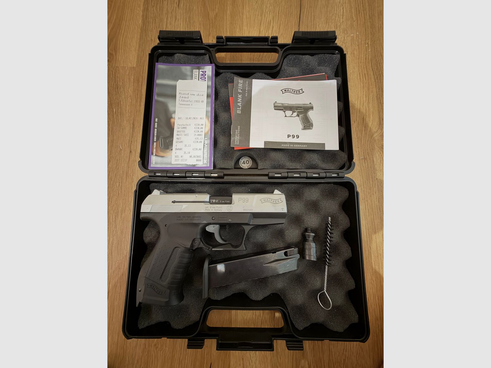 Top-Zustand! Walther P99 9mm P.A.K. (Umarex) – Ungeschossen & OVP mit Beleg