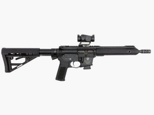 Schmeisser AR15-9 Sport Cal. 9mm Luger in 10,5 pollici M-Lok calcio scorrevole M14x1 e Falke Reddot