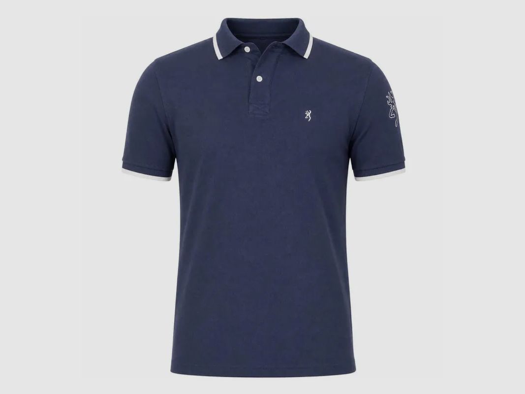 Polo Uomo Ultra 79 Browning® - Blu Cotone Traspirante, immagine 2 di 12