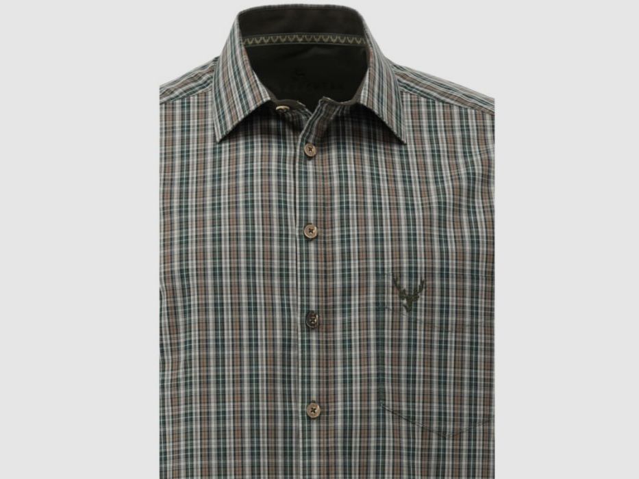 OS Trachten H-Chandail avec Poche Poitrine et Broderie Manches Longues Slim Fit, image 5 sur 6