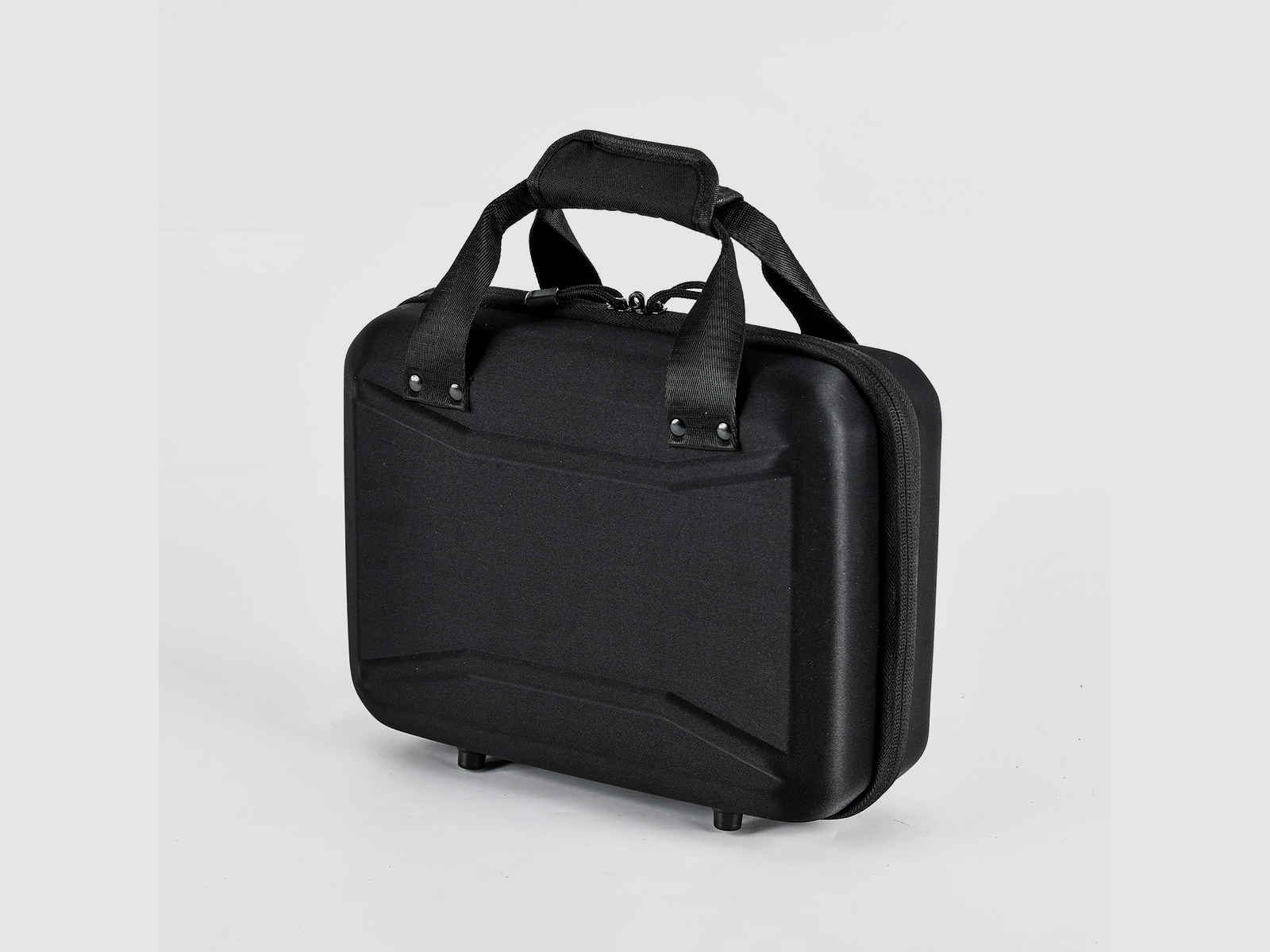 AKAH Hardcase Kurzwaffenkoffer – Nylon/Noppenschaum, abschließbar – 30,5×22,5×10,5 cm – Schwarz
