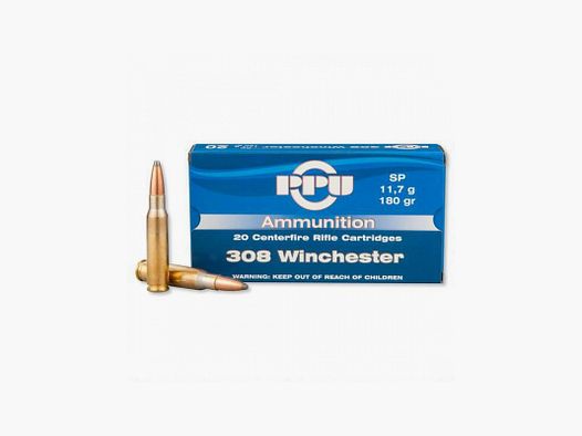 PPU 308 WIN 180 GRS / 11,7 G TM SP 20 STK PACKUNG
