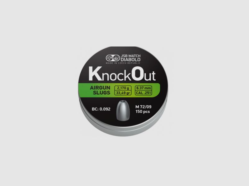 JSB Knock Out Slugs 6,35 mm (.251) MK1 | 33,49 gr, Bild 3 von 3