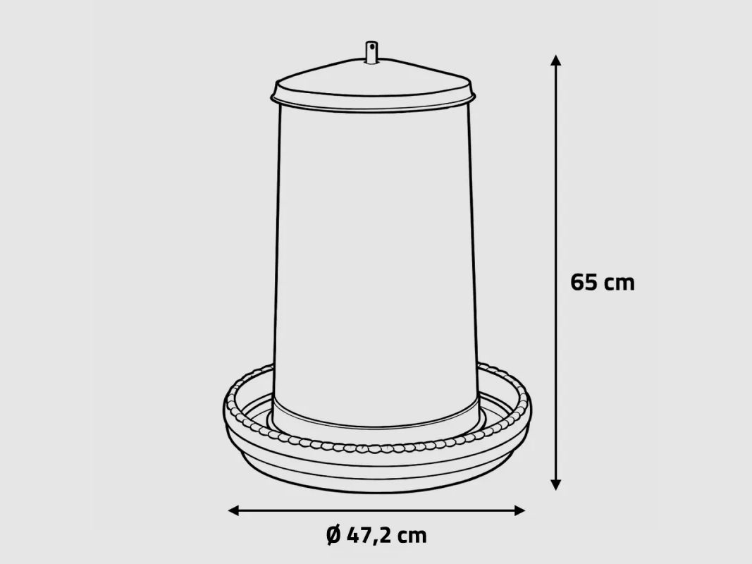 Mangeoire volaille à trémie métal de 40 kg, image 11 sur 12