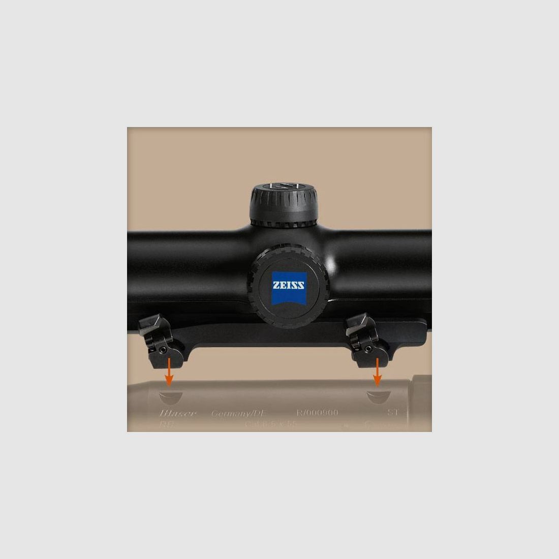 Blaser mount for Leica and Zeiss riflescopes with ZM and VM rail., image 2 of 3