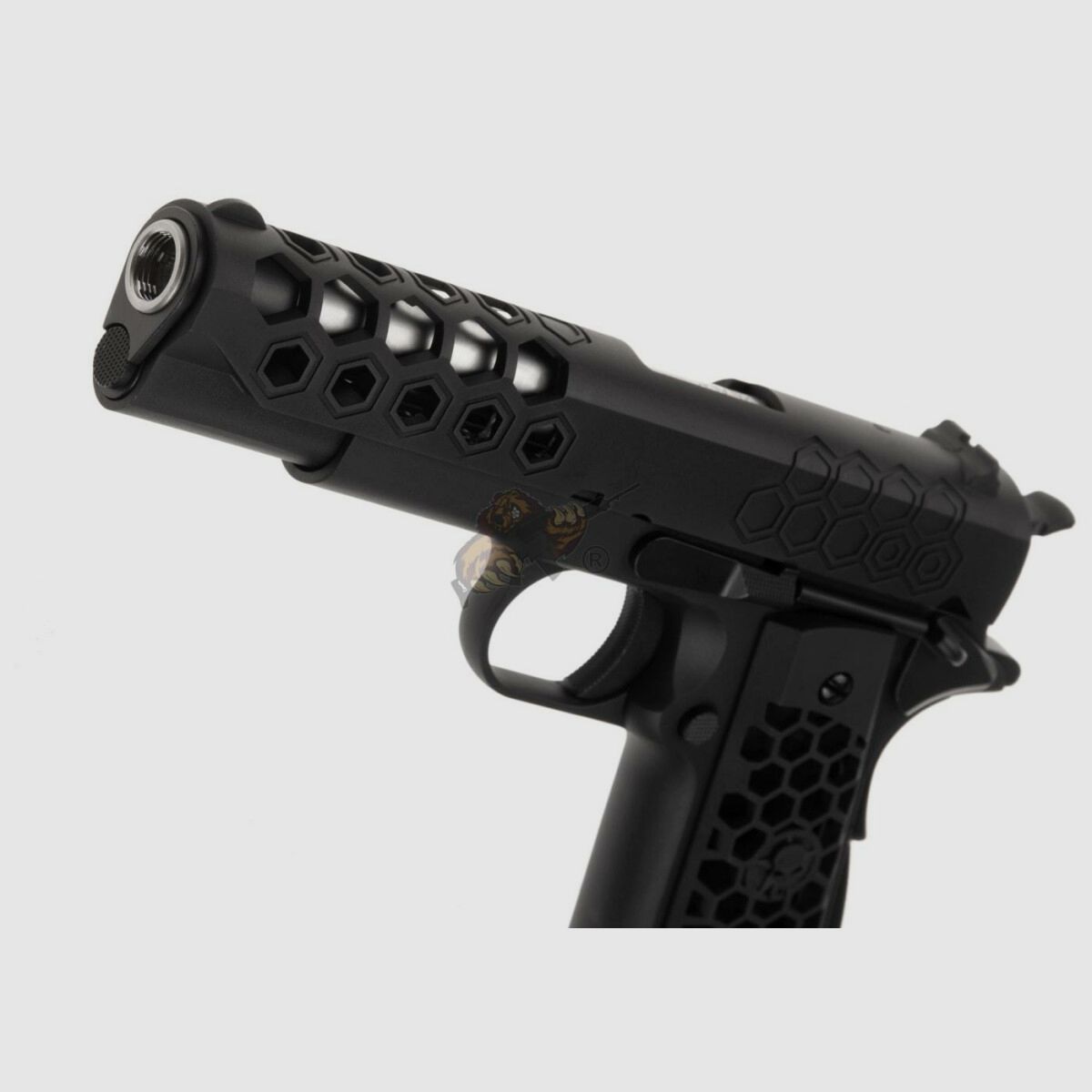 M1911 Hex Cut Full Metal, GBB Black -F-