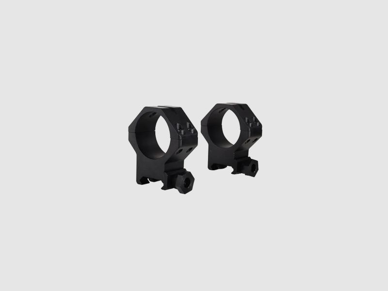 Weaver Tactical 4-Hole Skeleton Weaver-Style Ringe matt schwarz 30mm high, BH 12,45mm