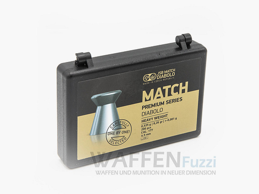 JSB Premium Match Diabolo Kaliber 4,5 mm Platkop 0,535 g 200 STK