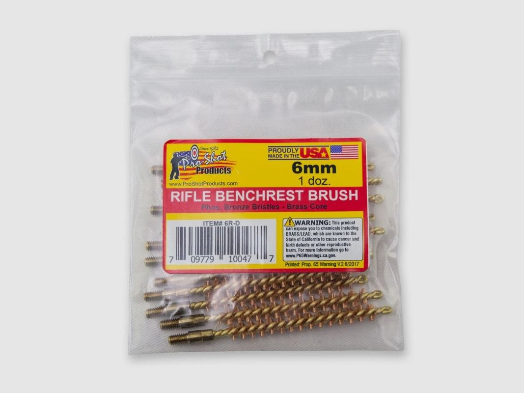 12 Laufbürsten Bronze 6mm/.243 Rifle