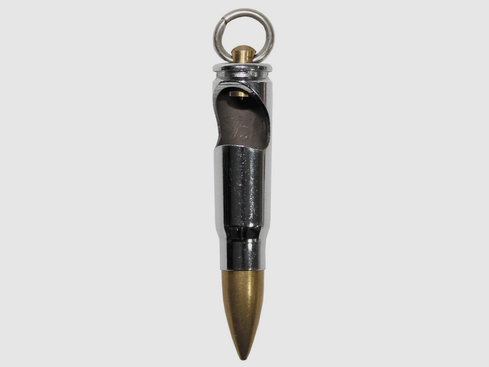Schlüsselanhänger AK47 Patrone mit Flaschenöffner Silber