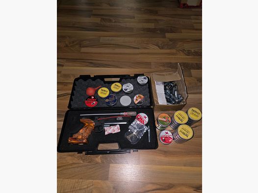 Twinmaster Traine mit Holz Schaft 4,5mm und viel Zubehör  VB Preis 