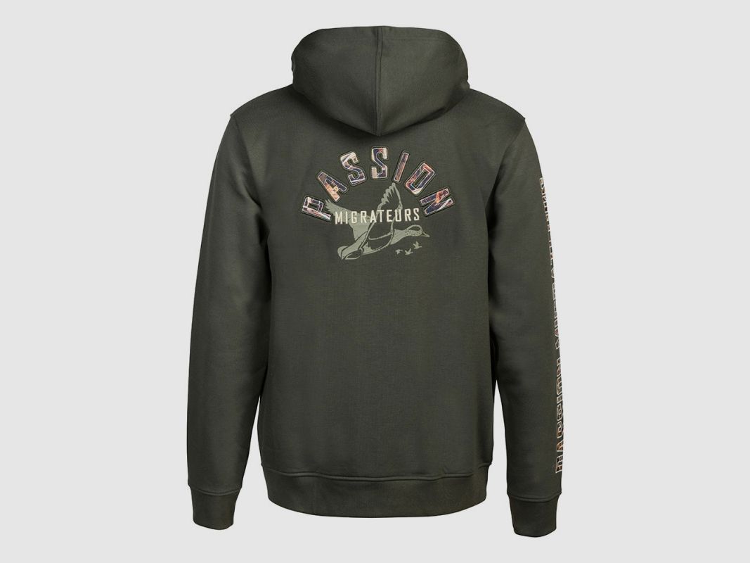 Reißverschluss-Sweatshirt Perkussion Ansitz Khaki, Bild 2 von 2