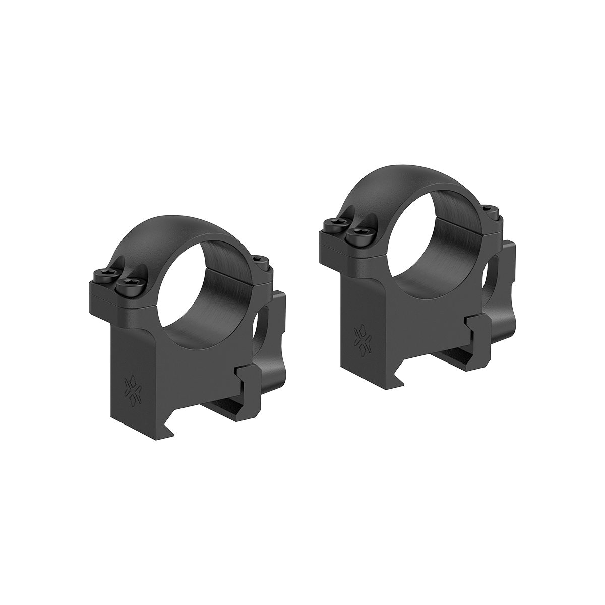 Set di anelli Vector X-Accu, QD, 25,4 mm, 1", slitta Weaver – metà, immagine 4 di 10