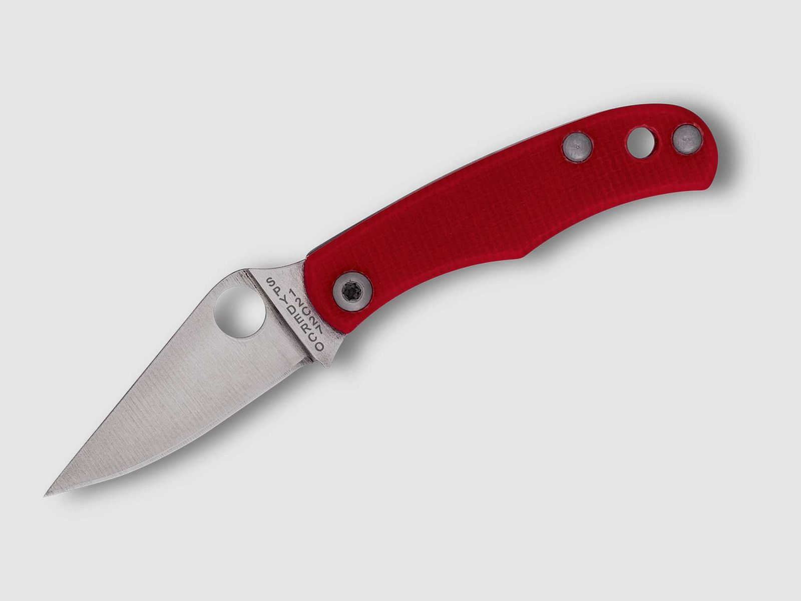 Spyderco Bug G10 Red PlainEdge Slipjoint-Messer