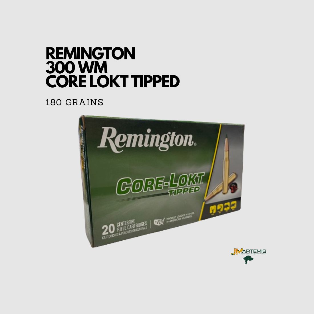 Cartuccia REMINGTON 300 WIN MAG CORE LOKT TIPPED 180GR, immagine 1 di 4