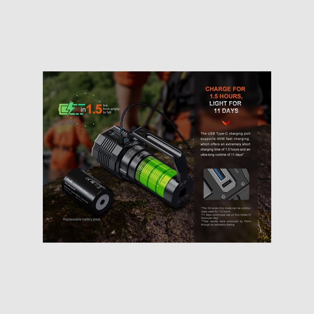 Fenix LR60R LED zoeklamp / zaklamp