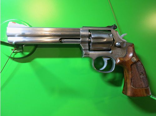 Revolver, SMITH&WESSON, Mod. 686-1 , .357 Magnum, 6" Lauf,  Edelstahl-Version (stainless)    #71-
