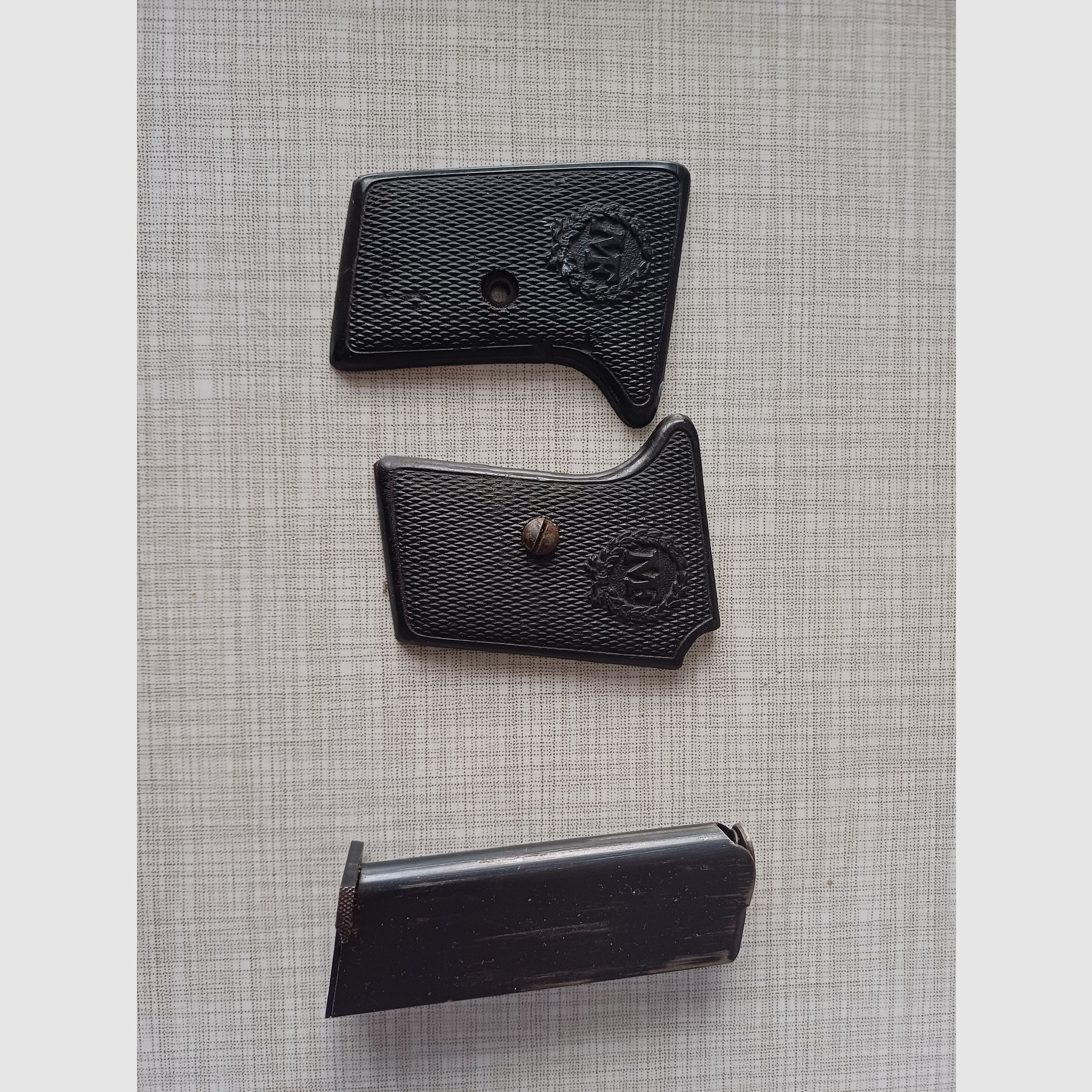 Magazyn i okładziny rękojeści do różnych pistoletów 6,35mm