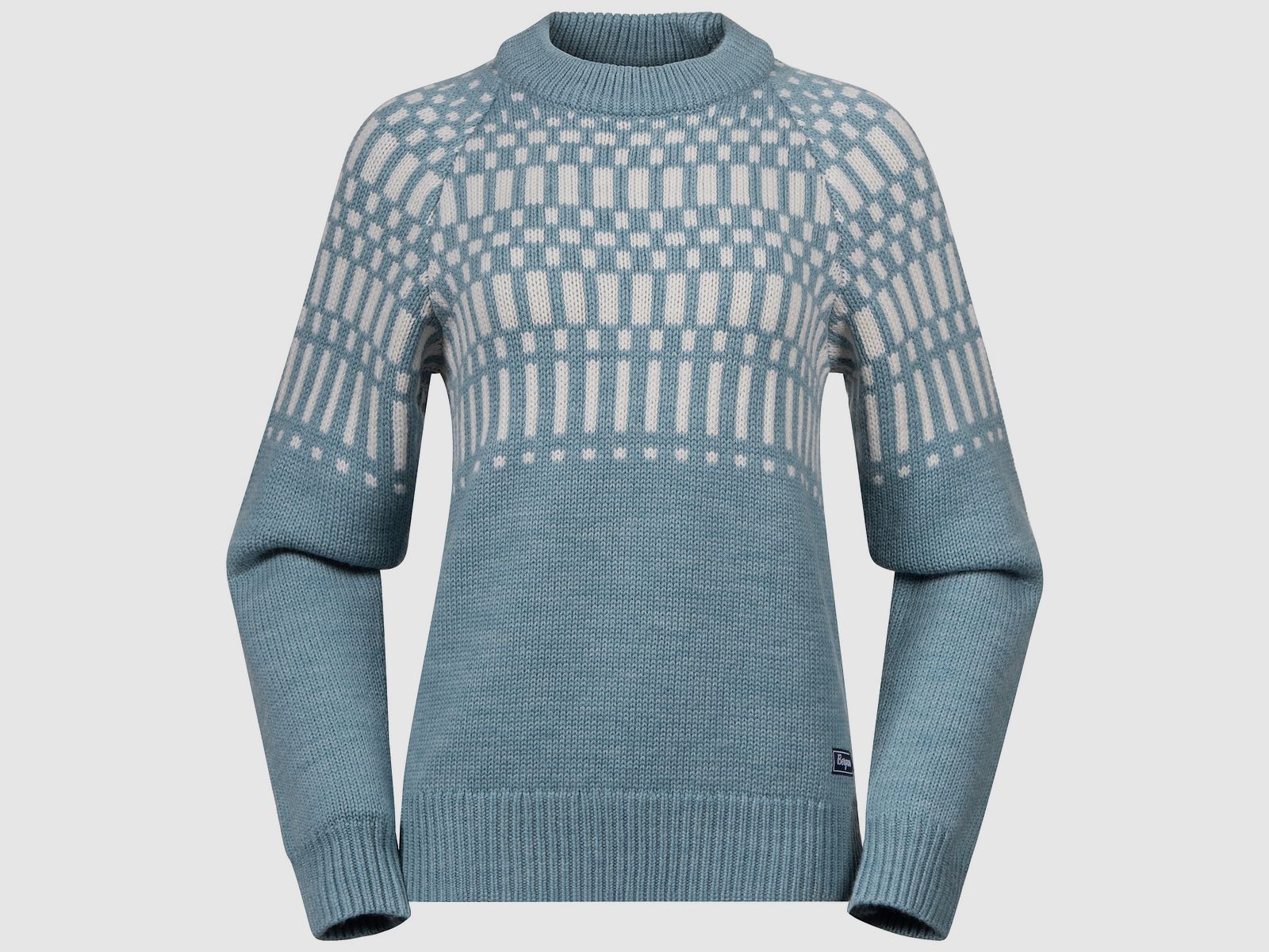 Bergans Nordmarka Merino Jumper Women Light Agave Green/Vanilla White XS