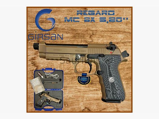 Pistole - Girsan REGARD MC BX 5,20" FDE (sandfarben) Der Einstieg in die 9mm Welt mit Stil