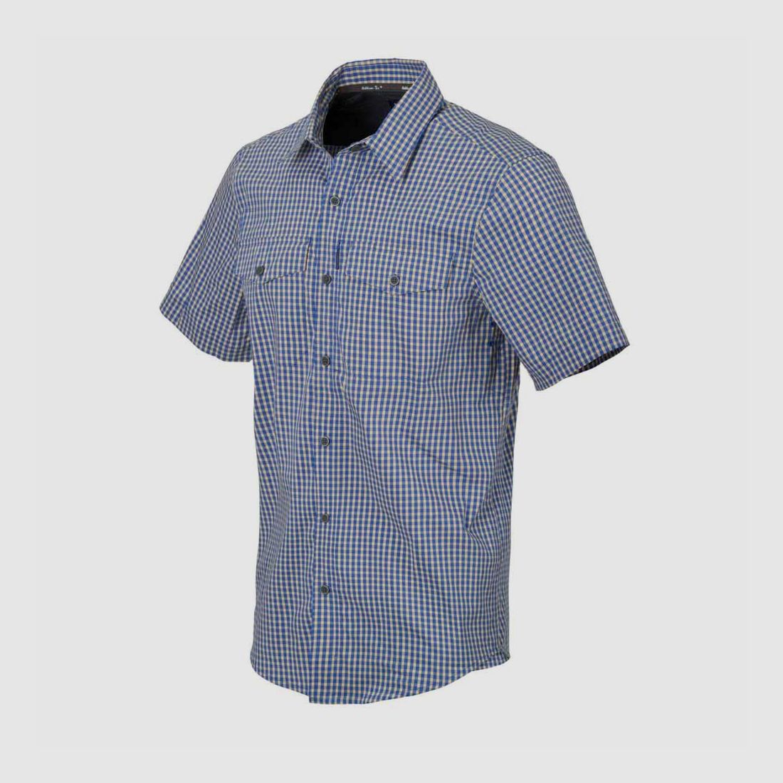 HELIKON-TEX COVERT CONCEALED CARRY SHIRT SHORT SLEEVE - ROYAL BLUE CHECKERED